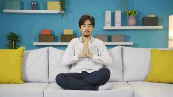 The meditating man. video