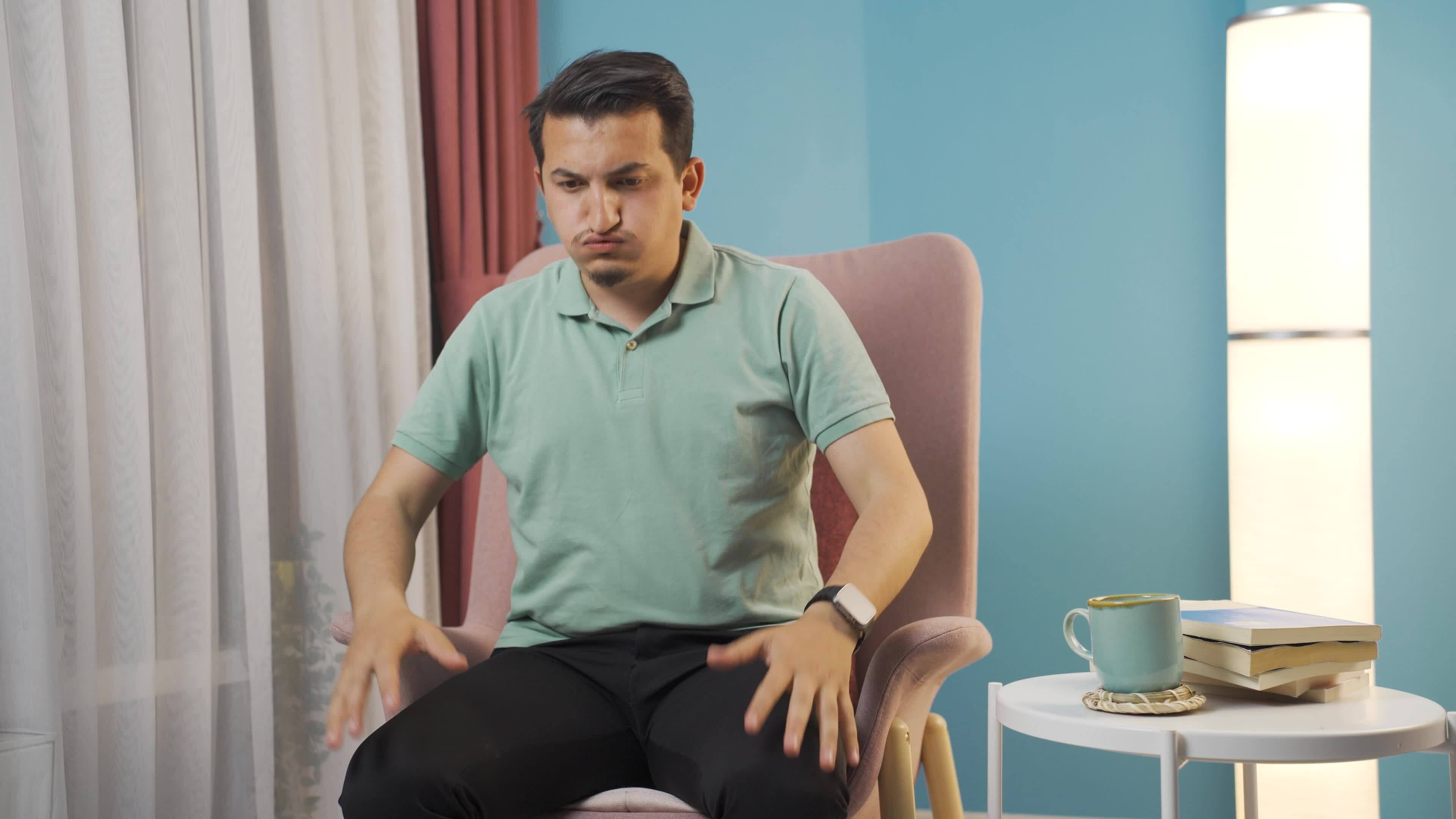 The Man Having A Nervous Breakdown Is Angry And Does Not Feel Well the-man-having-a-nervous-breakdown-is-angry-and-does-not-feel-well