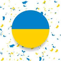 Abstract background Ukrainian flag colors with confetti vector