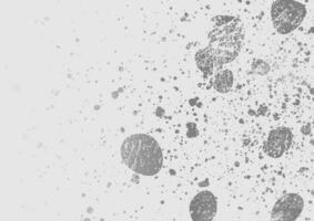 Grey grunge ink blots abstract background vector