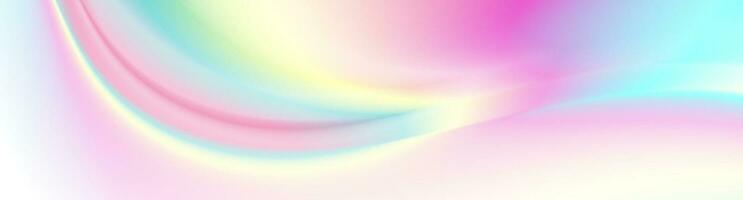 Colorful holographic foil abstract liquid waves background vector