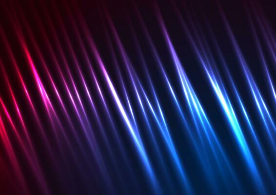 Abstract blue purple smooth glowing neon lines vector background