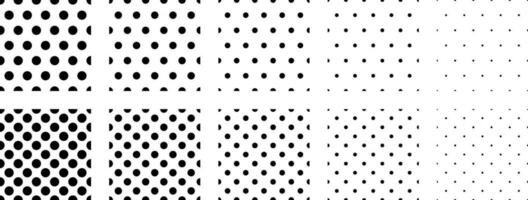 Set polka dots seamless vector pattern. Simplae background for web or print. Abstract surfece.