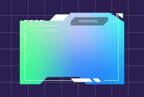 Futuristic pop up interface illustration. Video overlay element. vector