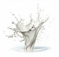 milk splash, splash of milk isolated, milk or white liquid splash isolated over white mockup ai generative photo