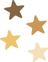 Coffee brown stars vector illustration