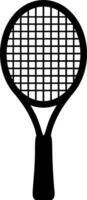 Vector tennis racket silhouette icon vector illustration