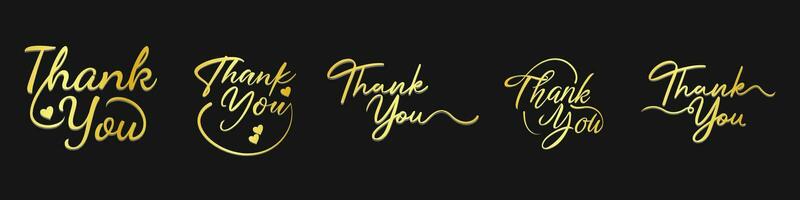 Thank You Typography vector