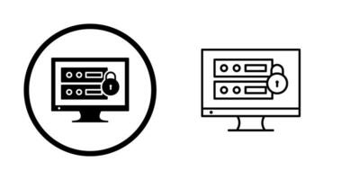 icono de vector de seguridad de datos único