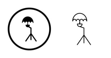icono de vector de soporte de paraguas único