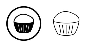 icono de vector de muffin de chocolate