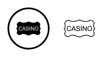 icono de vector de signo de casino