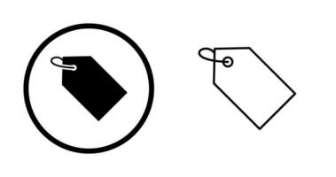 Unique Tag Vector Icon