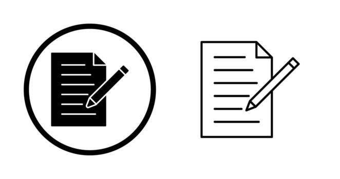 Unique Edit Document Vector Icon