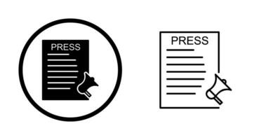 Unique Press Releases Vector Icon