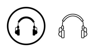 icono de vector de auriculares únicos