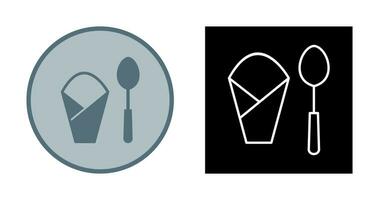 Spoon and Napkin Vector Icon