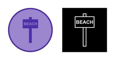 Beach Sign Vector Icon