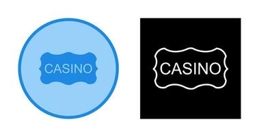 icono de vector de signo de casino