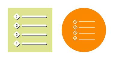 Unique Numbered list Vector Icon