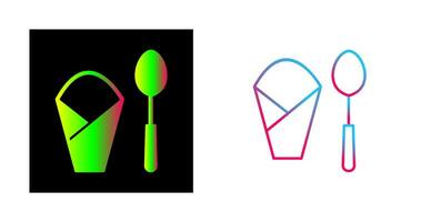 Spoon and Napkin Vector Icon