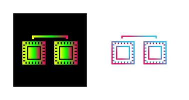 Unique Processors Connected Vector Icon