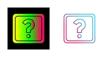 Unique Question Mark Vector Icon