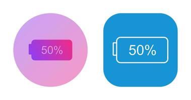 Unique Half Battery Vector Icon