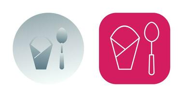 Spoon and Napkin Vector Icon