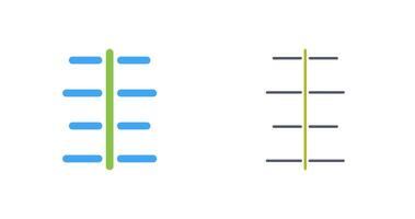 Unique Center Align Vector Icon