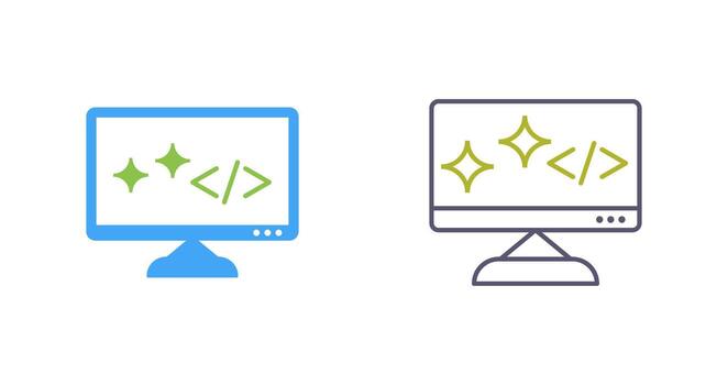 Unique Clean Code Vector Icon