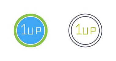 Unique 1UP Vector Icon