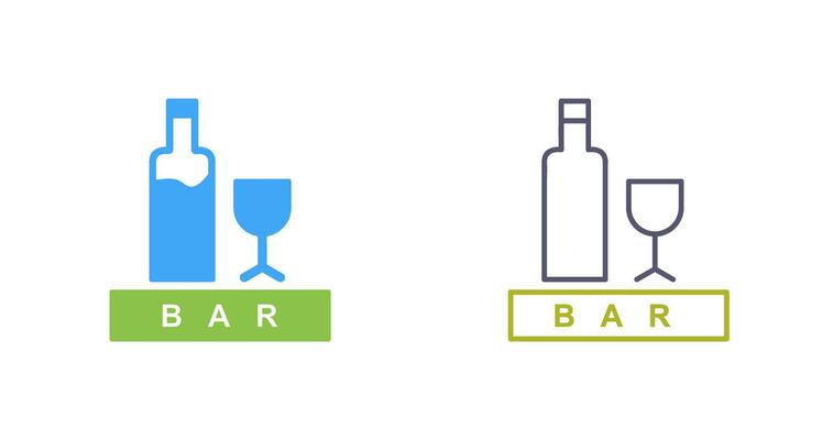 Unique Bar Sign Vector Icon