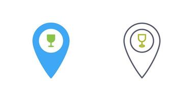 Unique Bar Location Vector Icon