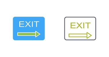 Unique Exit Vector Icon