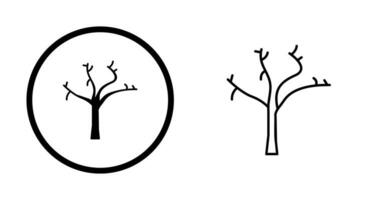 árbol sin hojas vector icono