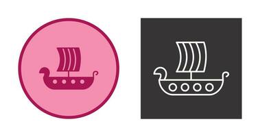 Viking Ship Vector Icon