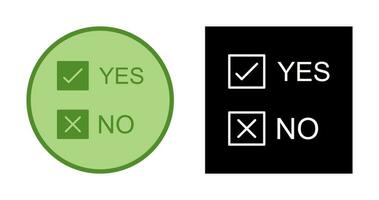 Yes No Option Vector Icon