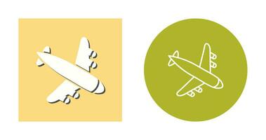 Landing Airplane Vector Icon