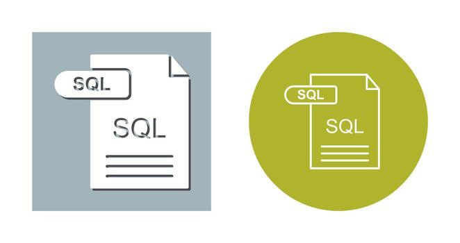icono de vector de sql