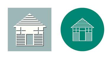 Wood Cabin Vector Icon