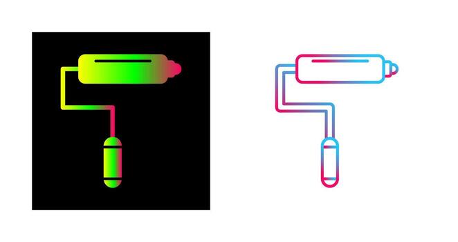 icono de vector de rodillo de pintura