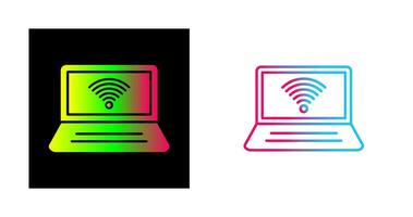 Connected Laptop Vector Icon