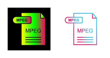 icono de vector de mpeg