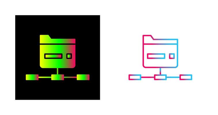 Network Folder Vector Icon