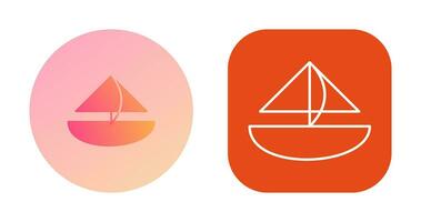 Small Yacht Vector Icon