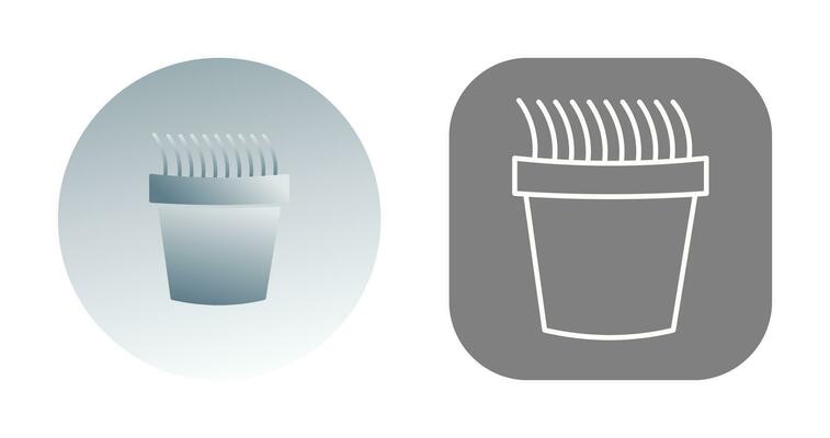 Grass Pot Vector Icon