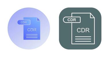 icono de vector de cdr