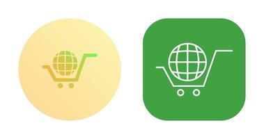 icono de vector de compras globales