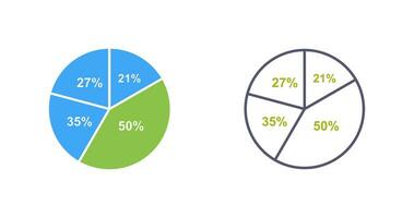 icono de vector de gráfico circular